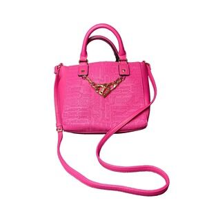 Juicy Couture Hot Pink Handbag Purse Gold Hardware Shoulder Strap 9inx8inx4in
